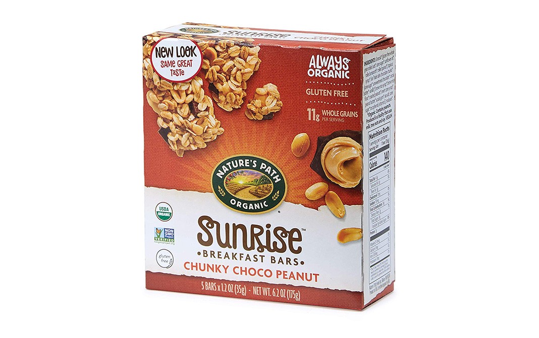 Nature's Path Organic Sunrise Chunky Choco Peanut Breakfast Bars   Box  175 grams